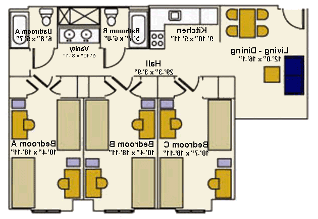 三卧室双层平面图